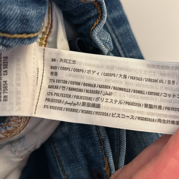 Abercrombie Kid's Girl's Skinny Distressed Medium Wash Jeans Size 7/8 Regular - Picture 8 of 8